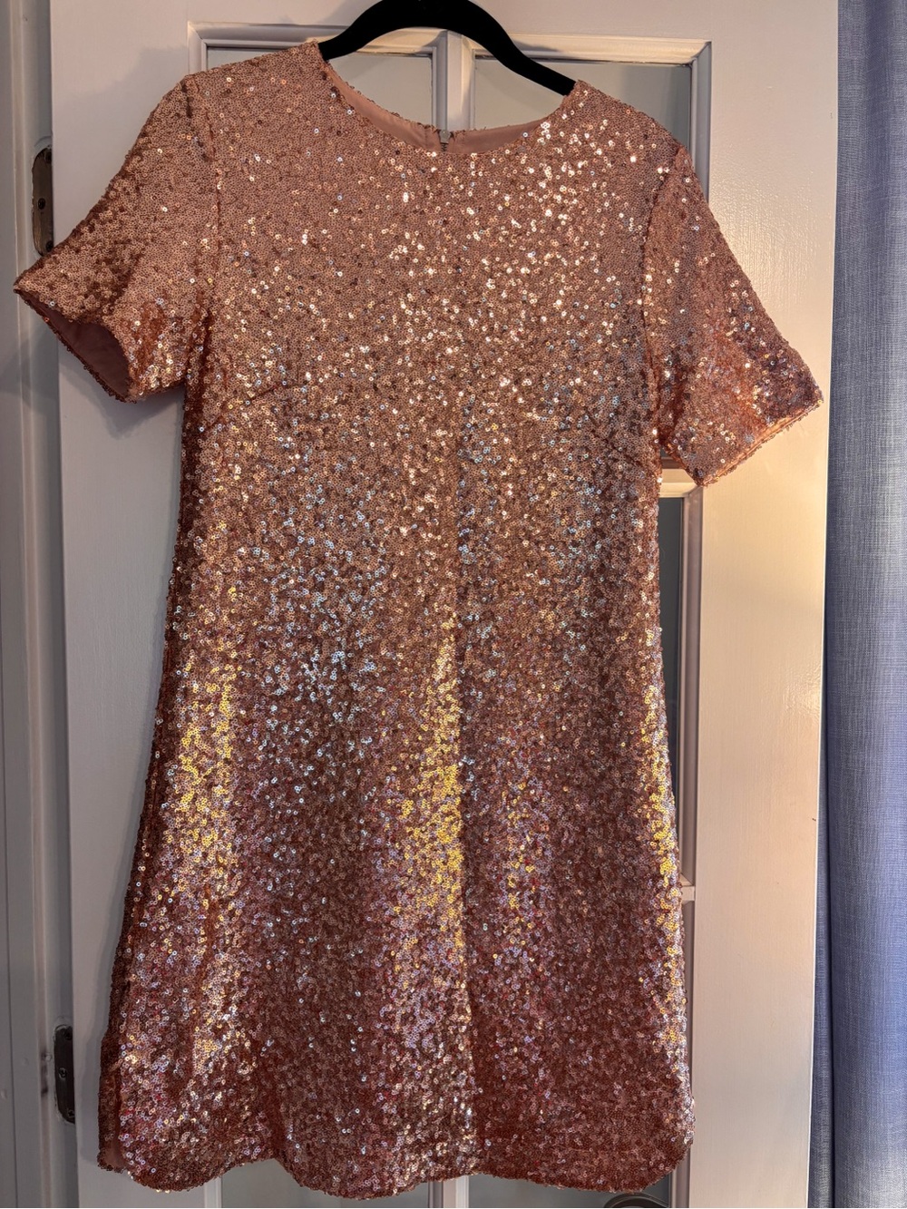 Soprano Rose Gold Sequin A-line Dress